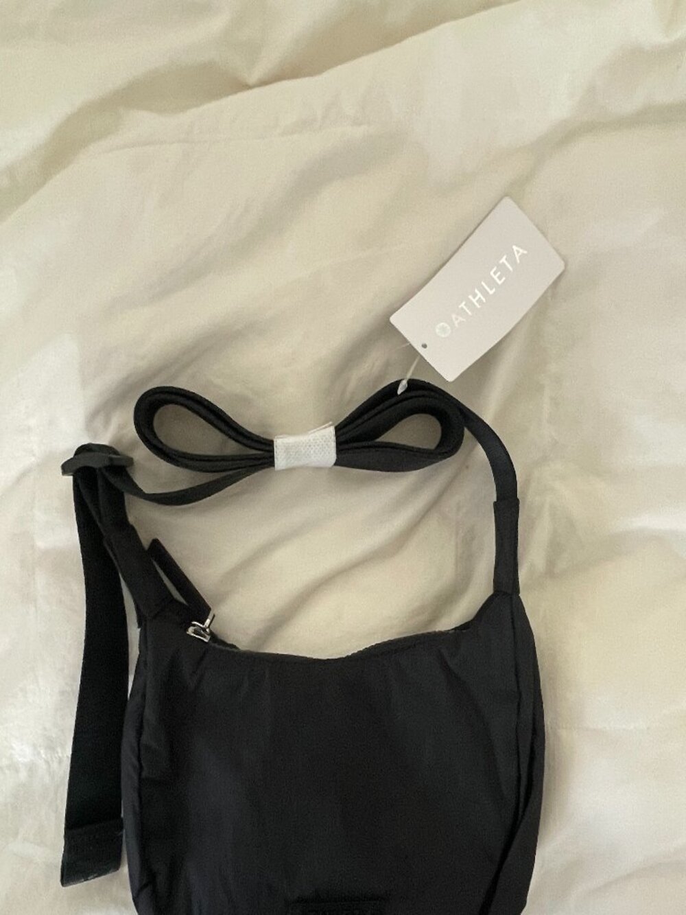 Athleta All About Mini Crescent Bag  in Black